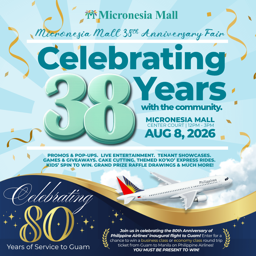 Celebrating Micronesia Malls 38Th Anniversary Pal 80 Years Service Guam Th